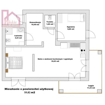 Mieszkanie dwupokojowe Przemyśl,   60 m2, 4 piętro - Sprzedam - zdjęcie 6
