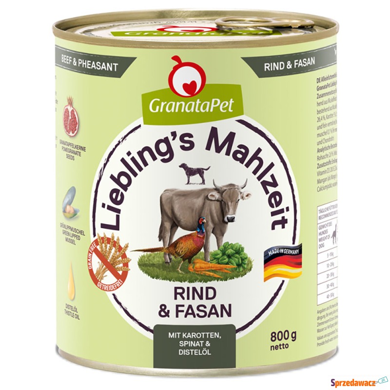 GranataPet Liebling's Mahlzeit, 6 x 800 g - W... - Karmy dla psów - Przemyśl