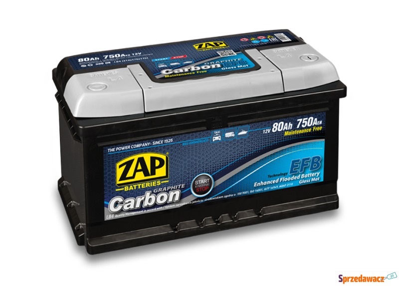 Akumulator 80Ah 750A ZAP Carbon...
