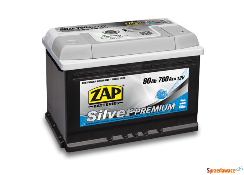 Akumulator 80Ah 760A  Zap Silver...