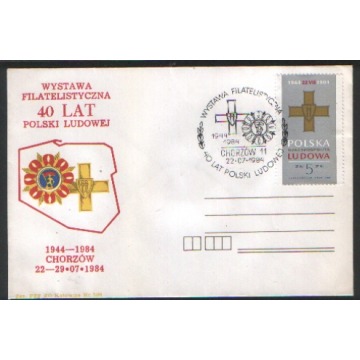 Kop. okol. Wyst. Filat. 40 Lat Polski Ludowej 1984
