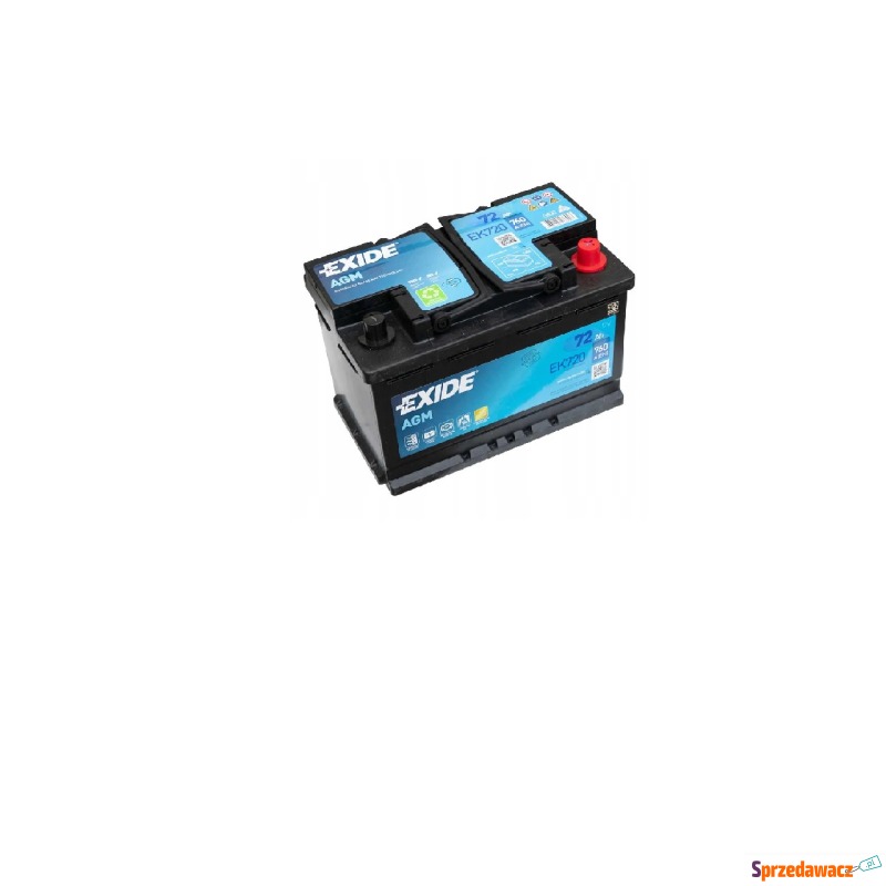 Akumulator Exide 72Ah 760A EK720 Agm Start Stop - Akumulatory - Olsztyn