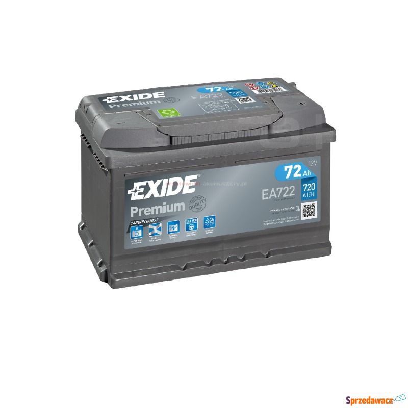Akumulator Exide Premium 12V 72Ah 720A EA722 - Akumulatory - Olsztyn