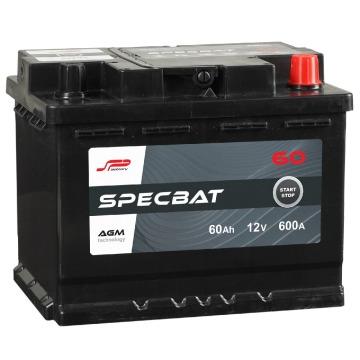 Akumulator 60Ah 600A Specbat agm Start&Stop Prawy... - Akumulatory - Leszno - zdjęcie 1