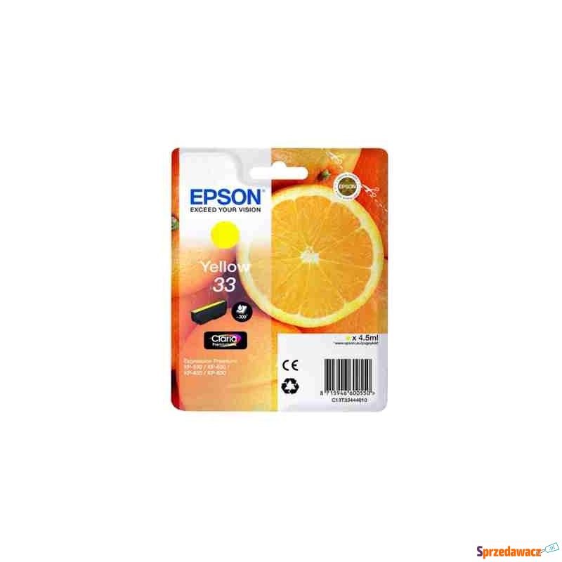 Tusz Oryginalny Epson T3344 (C13T33444012) (Ż... - Tusze, tonery - Myślachowice