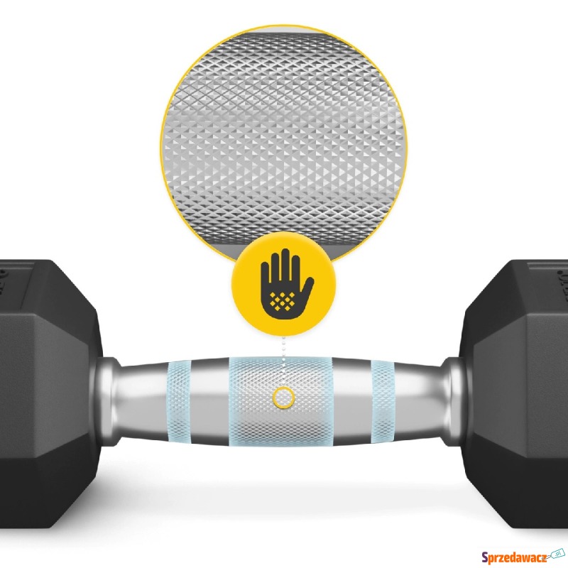 Hantla Hexagonalna Vivo 12,5 kg - Hantle, sztangi, ciężarki - Śrem