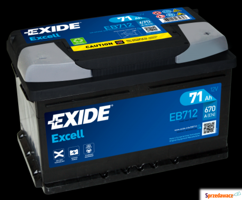 Akumulator  71Ah 670A Exide Excell...