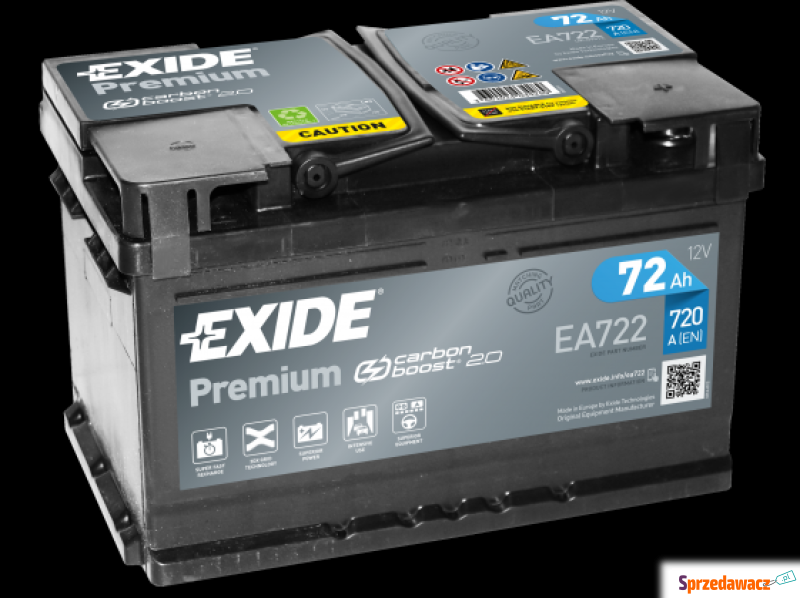 Akumulator 72Ah 720A Exide Premium...