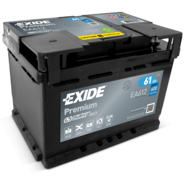 Akumulator 61Ah 600A  Exide Premium  ea612 Prawy... - Akumulatory - Leszno - zdjęcie 1