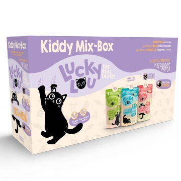 Korzystny pakiet Lucky Lou Kitten, 48 x 125 g - Pakiet mieszany (3 smaki)