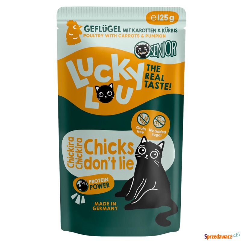 Lucky Lou Senior, 16 x 125 g - Drób - Karmy dla kotów - Stalowa Wola