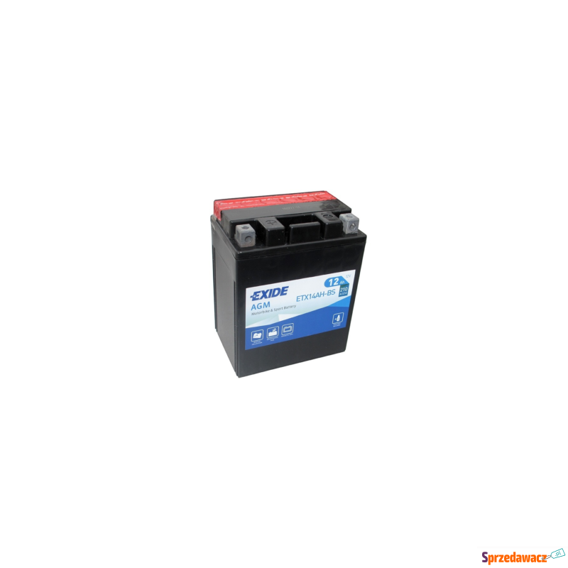 Akumulator 12Ah 210A Motocyklowy Exide Etx14AH-BS... - Układ elektryczny - Opole