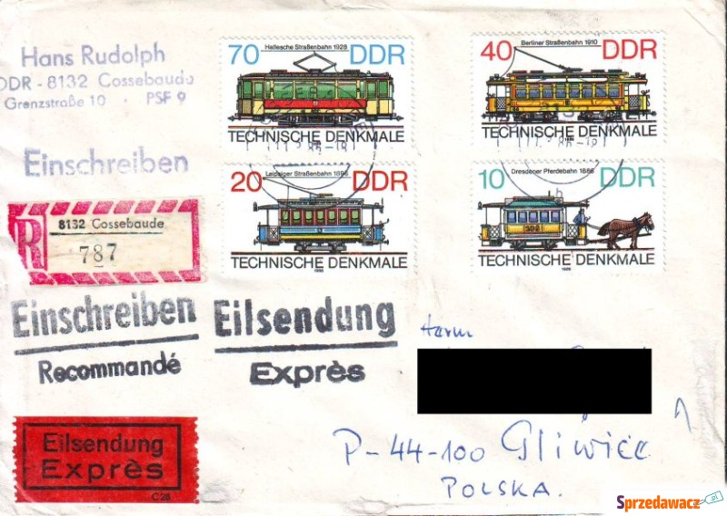 Kop.z koresp. NRD - Polska  z 1986r...