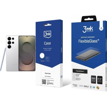 Smartfon Samsung Galaxy S25 Ultra 5G 12/256GB Srebrny (SM-S938BZS) + FlexibleGlass + Etui Clear Case