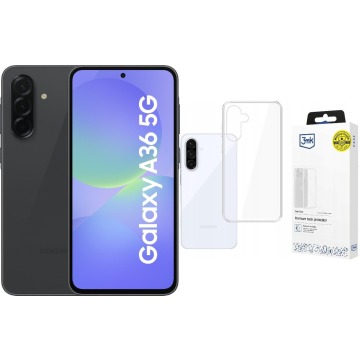 Smartfon Samsung Galaxy A36 5G 6/128GB Czarny (SM-A366BZKBEUE) + Etui Clear Case