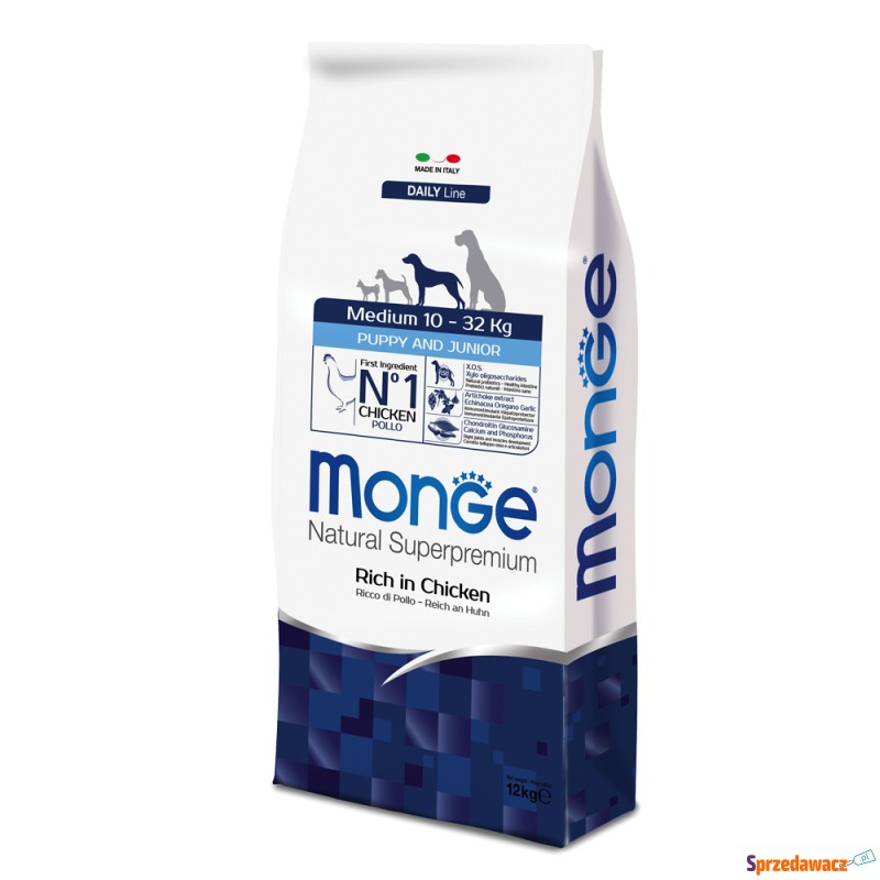 Monge Super Premium Puppy Junior Medium - 12 kg - Karmy dla psów - Piekary Śląskie