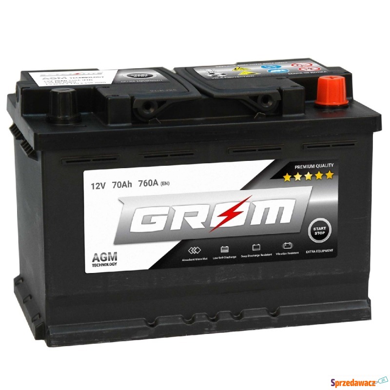 Akumulator 70Ah 760A Grom AGM -...