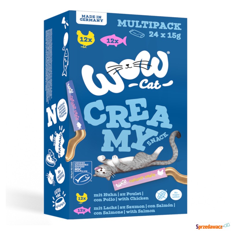 WOW Cat Creamy Snack - Pakiet mieszany (2 smaki),... - Przysmaki dla kotów - Poznań