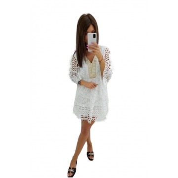 Sukienka damska Vittoria Ventini Mayca Cotton HY1036 White