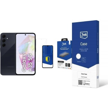 Smartfon Samsung Galaxy A35 5G 6/128GB Czarny (SM-A356BZKBEUE) + FlexibleGlass + Etui Clear Case