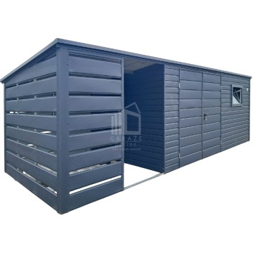 Schowek domek ogrodowy 4,5x2,5m + wiata 2m brama... - Altany, domki, namioty - Toruń - zdjęcie 1