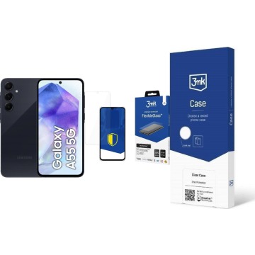 Smartfon Samsung Galaxy A55 5G 8/128GB Black Enterprise Edition (SM-A556BZK) + FlexibleGlass + Etui 