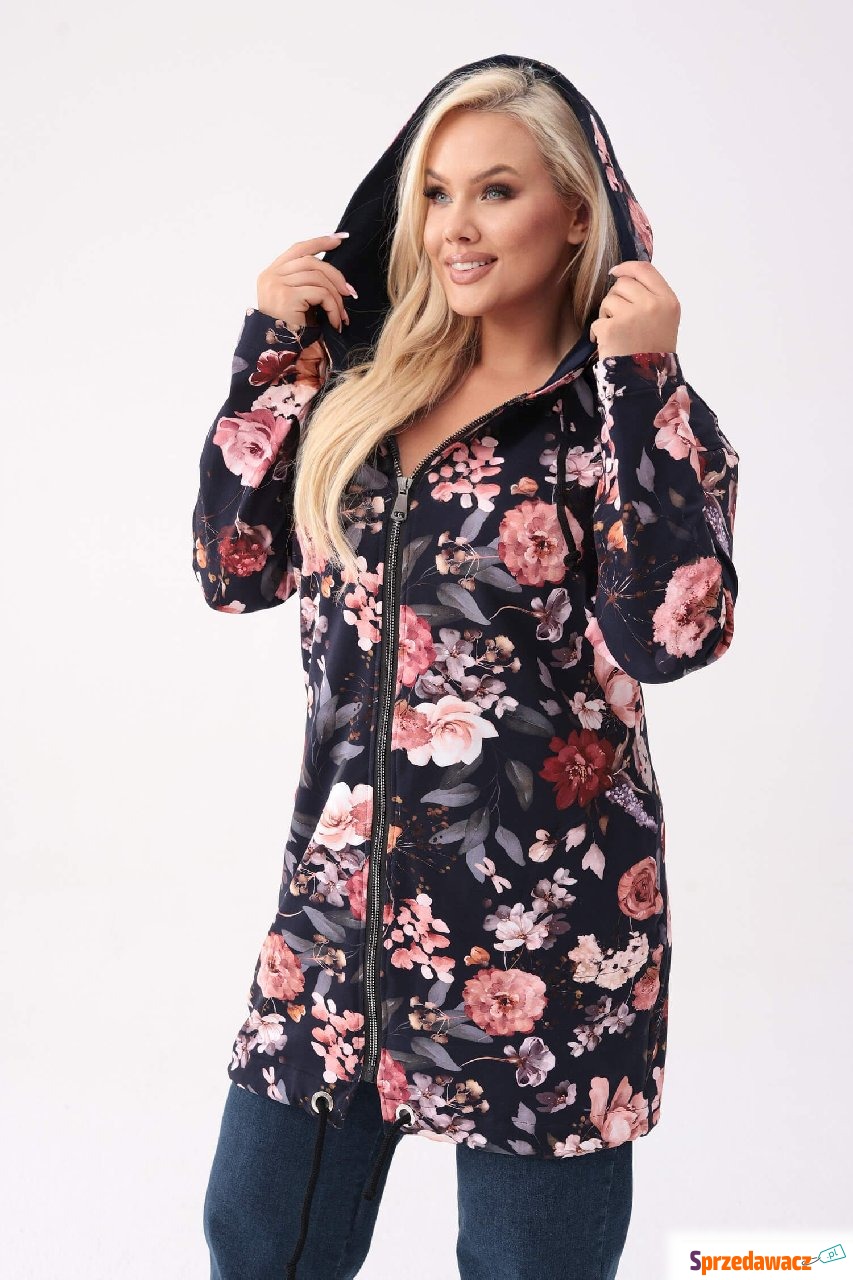 Granatowa bluza z kapturem Flora...