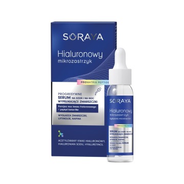 Soraya Progresywne serum wypełniające zmarszczki na dzień i na noc, kwas hialuronowy i peptyd botox 