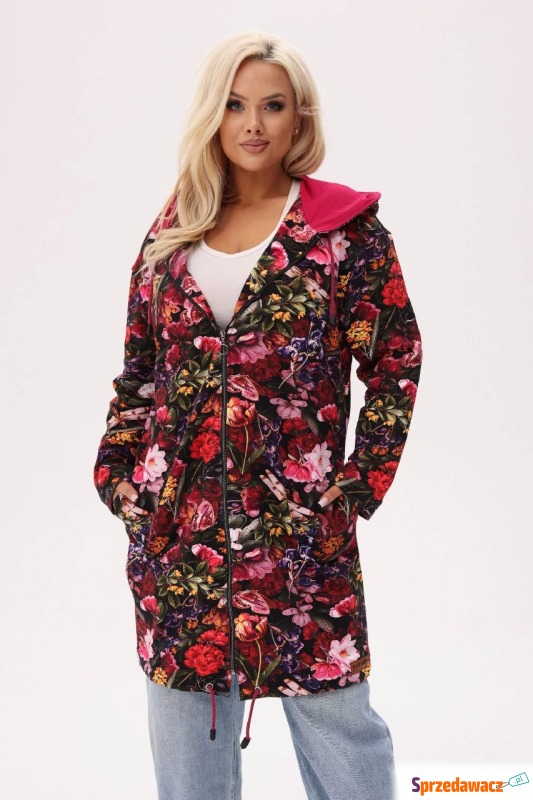 Bluza z kapturem Bloom - florystyczny print z... - Tuniki i bluzy damskie - Nowy Sącz