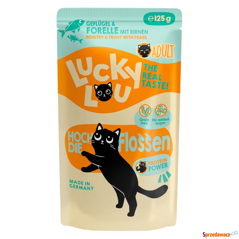 Megapakiet Lucky Lou Adult, 48 x 125 g - Drób... - Karmy dla kotów - Opole