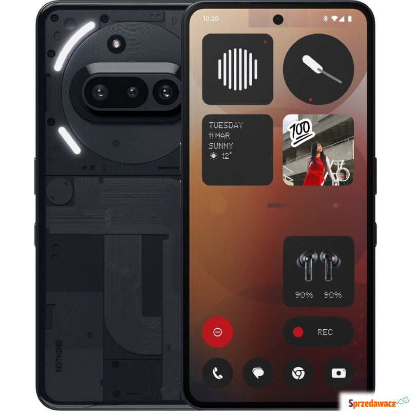 Smartfon Nothing Phone (3a) 5G 12/256GB Czarny... - Smartfony - Czeladź