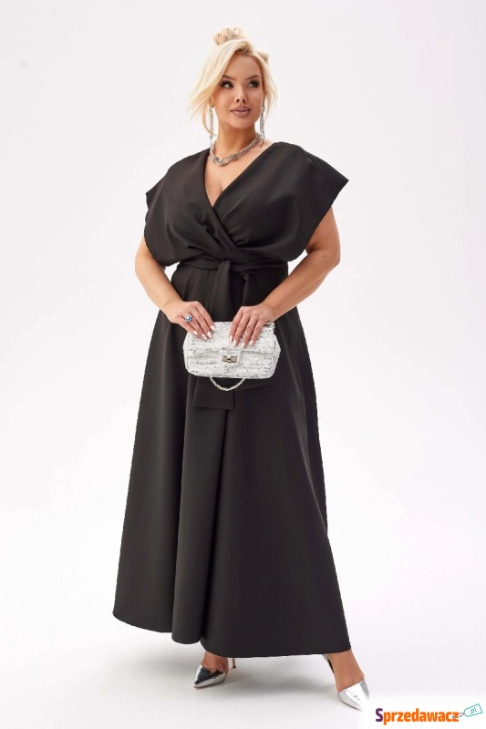 Elegancka czarna sukienka Flavia na wesele PLUS... - Sukienki damskie - Bytom