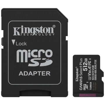 Kingston microSDXC Canvas Select Plus Gen3 512GB 150R Class 10 UHS-I