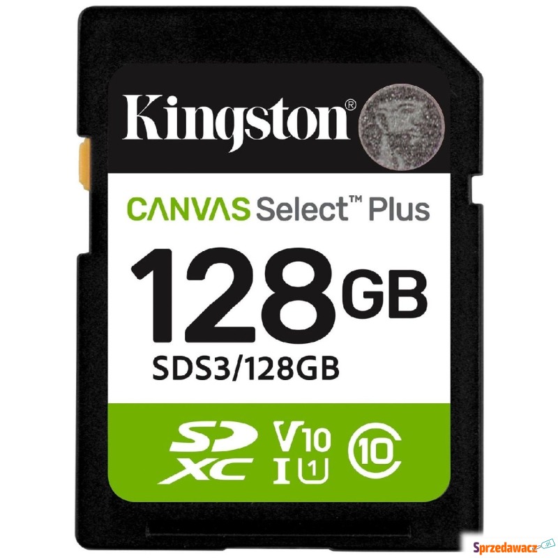 Kingston SDXC Canvas Select Plus Gen3 128GB 150R... - Karty pamięci, czytniki,... - Grudziądz