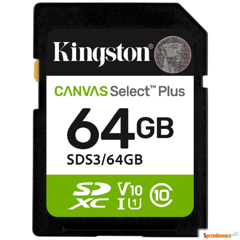 Kingston SDXC Canvas Select Plus Gen3 64GB 100R... - Karty pamięci, czytniki,... - Mysłowice