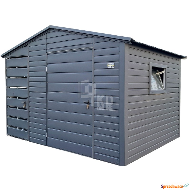 Schowek domek ogrodowy 2,2x2m + wiata 0,8m + drzwi... - Altany, domki, namioty - Chodzież