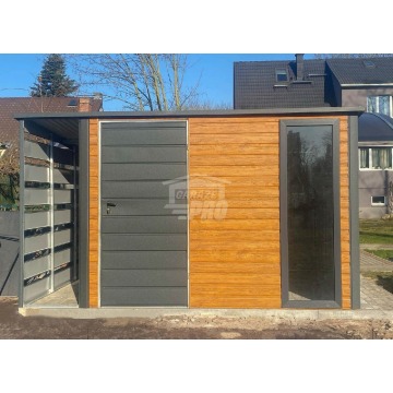Schowek domek ogrodowy 3,5x3m + wiata 0,7m drzwi... - Altany, domki, namioty - Jastrowie - zdjęcie 4