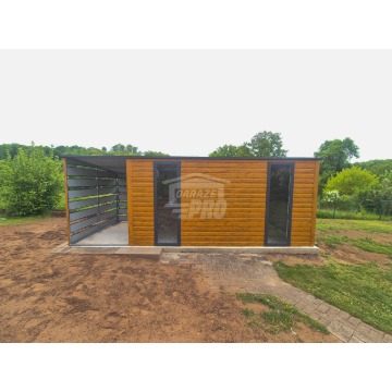 Schowek Domek Ogrodowy 4x2m + wiata 1,5m drzwi... - Altany, domki, namioty - Nysa - zdjęcie 4