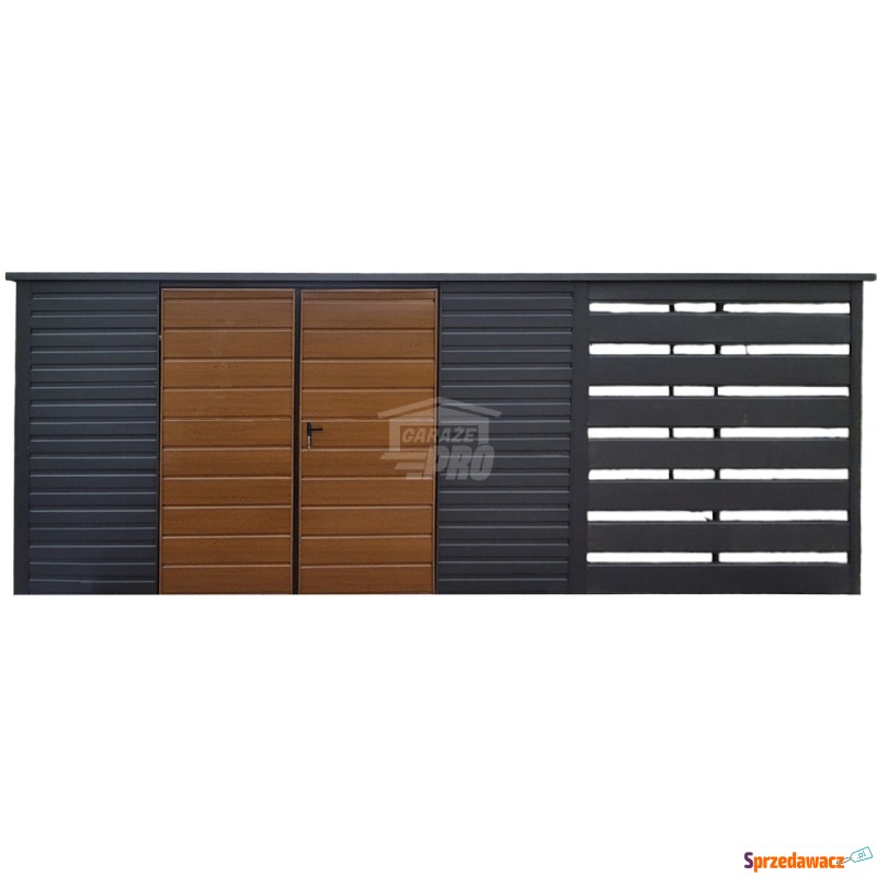 Schowek Domek Ogrodowy 4x3m + wiata 2m Brama okno... - Altany, domki, namioty - Tychy