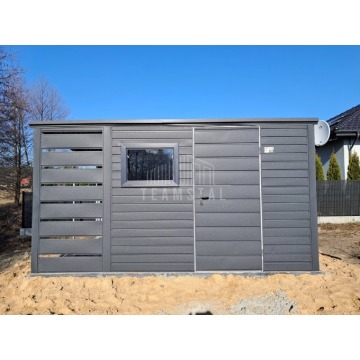 Schowek domek ogrodowy 2,5x2m + wiata 1m drzwi... - Altany, domki, namioty - Katowice - zdjęcie 2