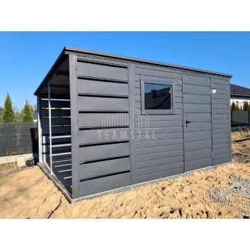 Schowek domek ogrodowy 2,5x2m + wiata 1m drzwi... - Altany, domki, namioty - Katowice - zdjęcie 3