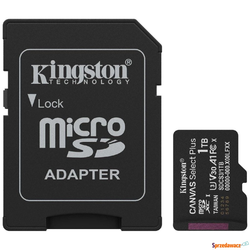 Kingston microSDXC Canvas Select Plus Gen3 1TB... - Karty pamięci, czytniki,... - Toruń