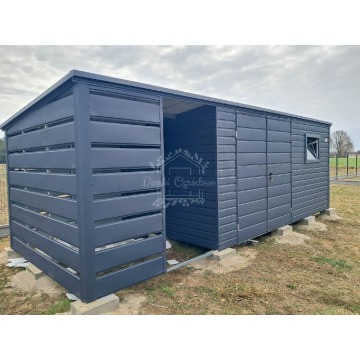 Schowek - domek ogrodowy 4,5x2,5m + wiata 2m -... - Altany, domki, namioty - Toruń - zdjęcie 2