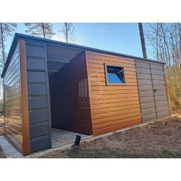 Schowek - domek ogrodowy 4,5x2m + wiata 2m brama... - Altany, domki, namioty - Sieradz - zdjęcie 3