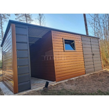 Schowek domek ogrodowy 4,5x2m + wiata 2m brama... - Altany, domki, namioty - Siedlce - zdjęcie 3