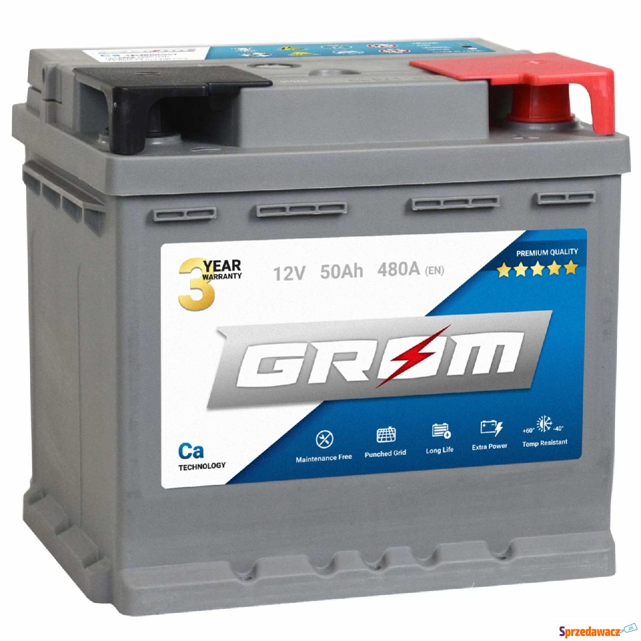 Akumulator GROM Premium 50Ah 480A