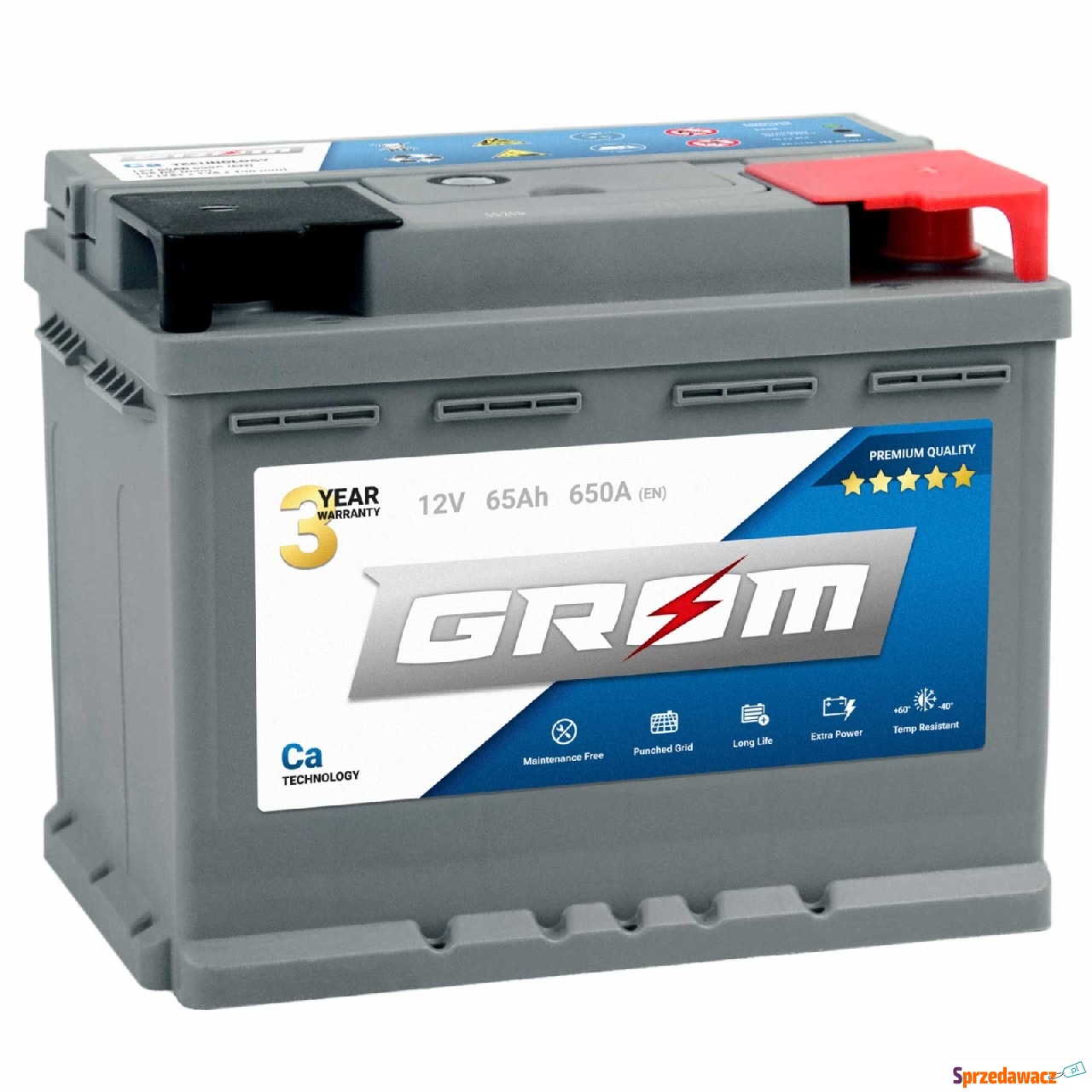 Akumulator GROM Premium 65Ah 650A