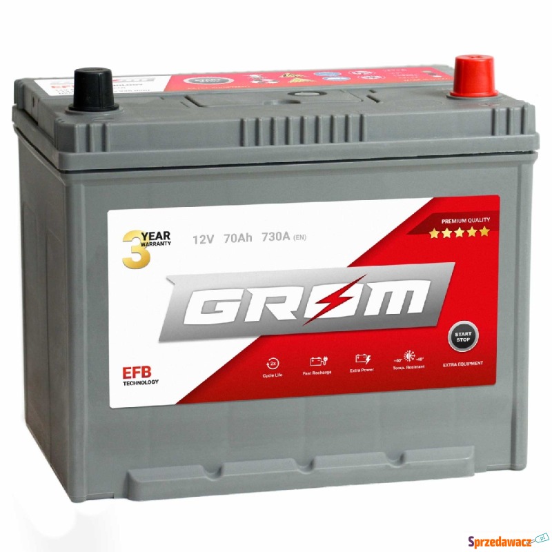 Akumulator Grom Efb Start&Stop 70Ah 730A Japan - Akumulatory - Zawiercie