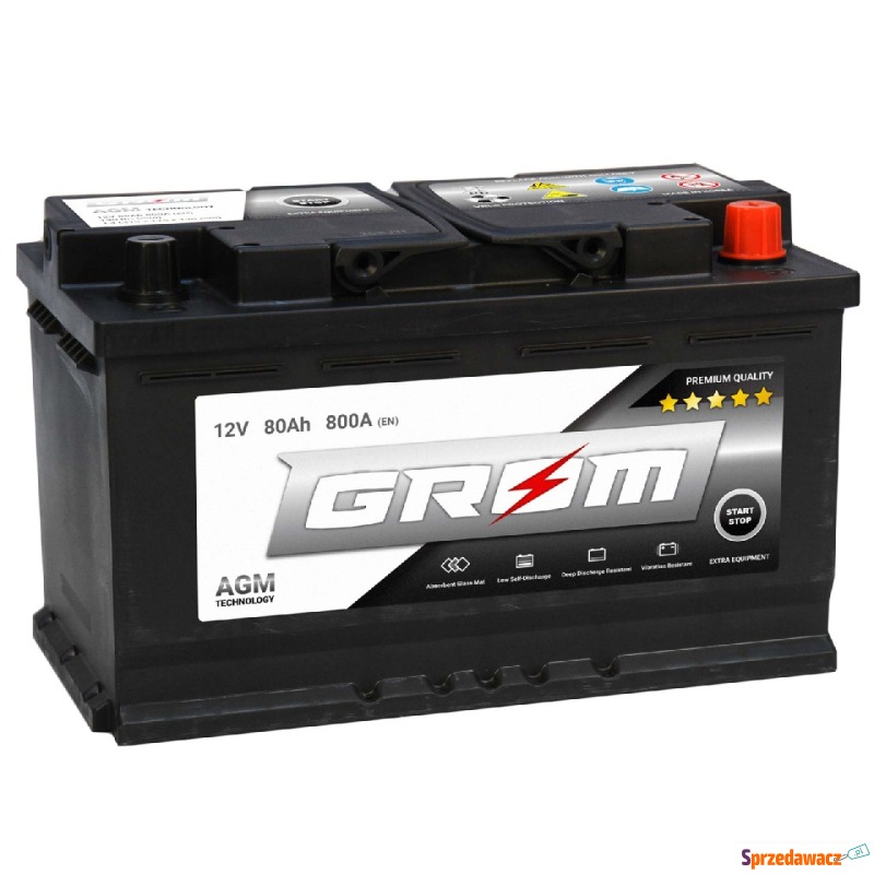 Akumulator Grom Agm Start&Stop 80Ah 800A - Akumulatory - Zawiercie