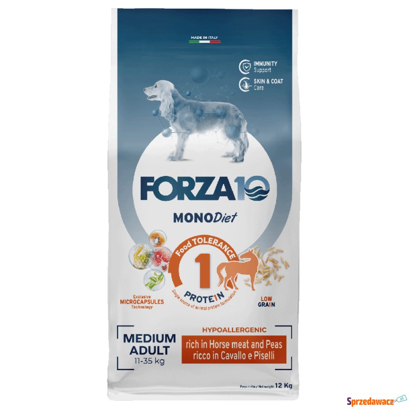 FORZA10 Medium Diet, konina i groszek - 12 kg - Karmy dla psów - Gdynia